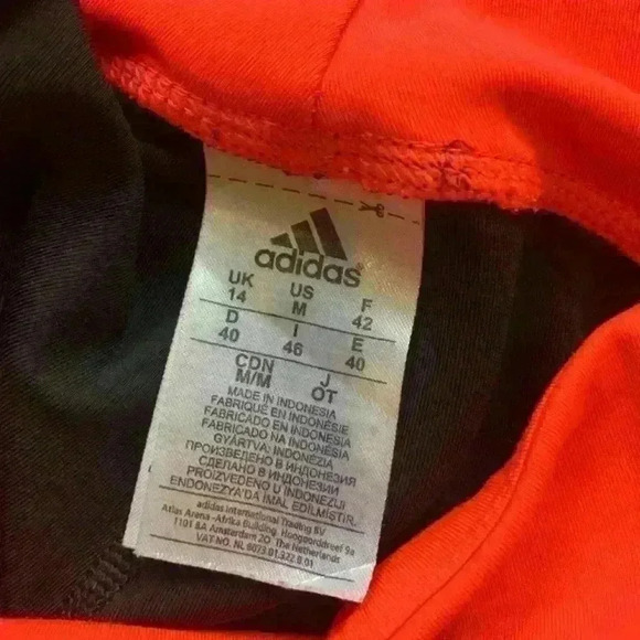 Adidas Originals Black &  Pink Cropped Leggings Size M - Picture 2 of 4